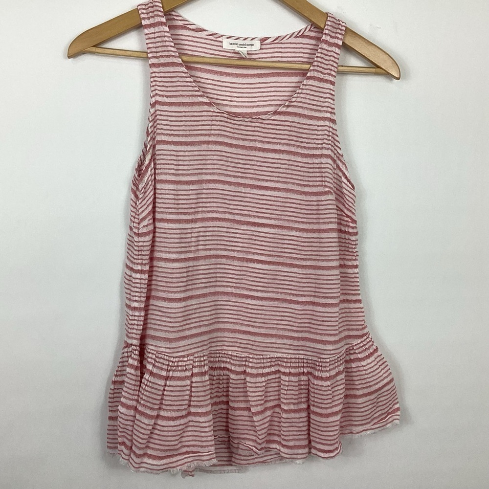 Beachlunchlounge Striped Tank Top Size Small